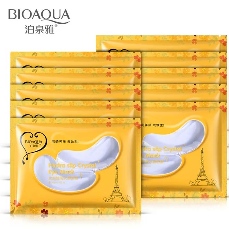 3 pairs Золото османтуса спящий коллаген маски для глаз Bioaqua патч для мешков под уход за кожей вокруг глаз нестареющий против морщин 80 шт./лот бутылка - Цвет: 3 pairs