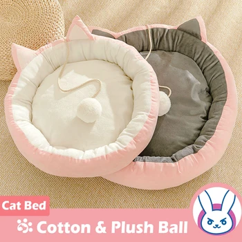 

Cotton Cat Bed House for Cats Mat DVA Winter Warm Cute Cushion Beds for Small Dog Kennel Kitten Pet Cat Bed Mats Cama para Gato