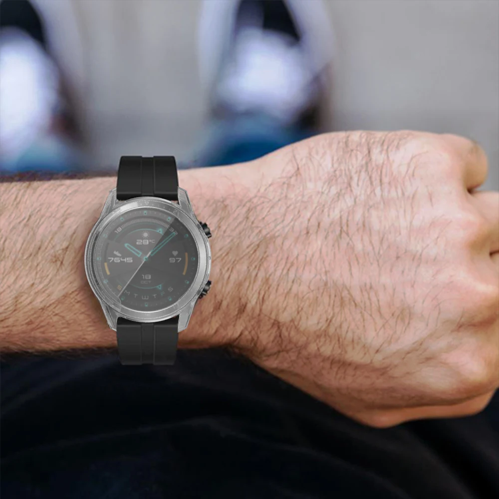 Защитный чехол для huawei Watch GT 2 46 мм 360 TPU чехол Полный Чехол для huawei Watch GT2 46 мм защитная оболочка экрана
