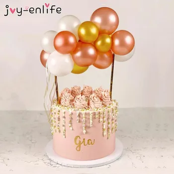 

10pcs 5inch Mini Colorful Cloud Shape Balloon Cake Toppers Wedding Party Decoration Baby Shower Birthday Party Dessert Topper