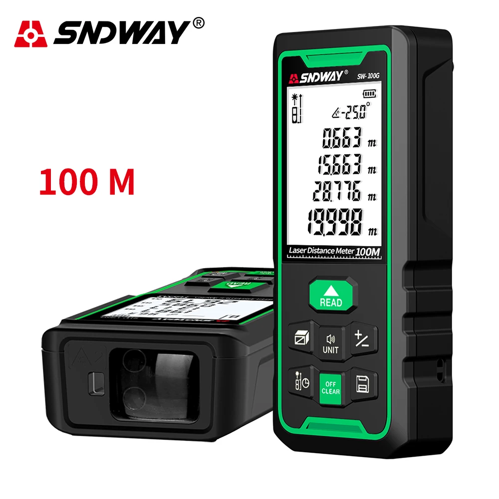 Sndway электронный рулетка лазерный дальномер 40/50/70/100/120 м цифровой trena