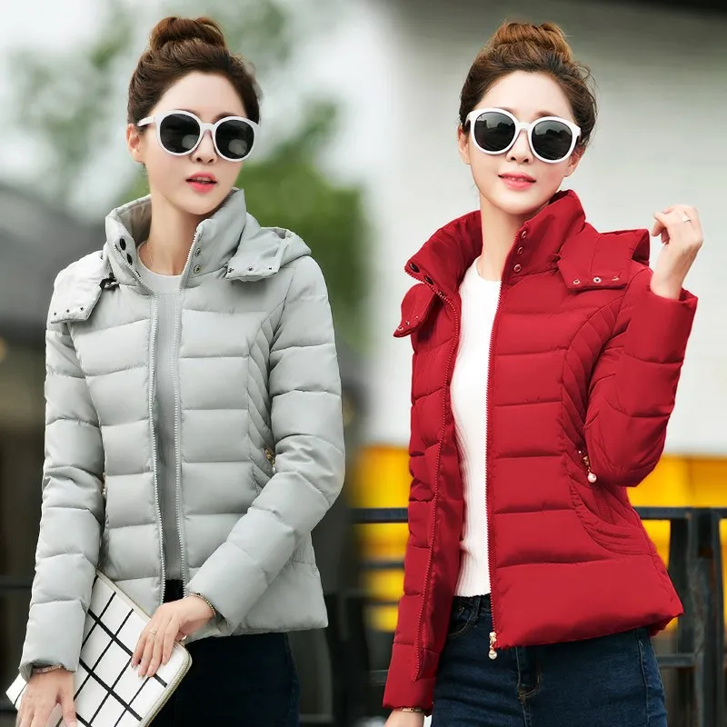 

2018 Cotton Coat Students Korean-style Coat Women's Short Slim Fit New Style Cotton-padded Clothes Elegant Commuting Small 18-24