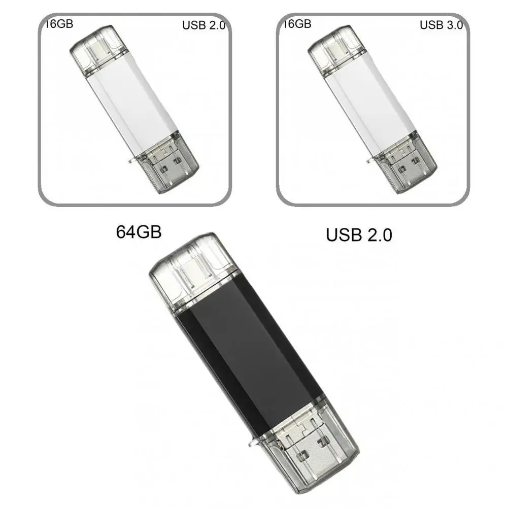 Lightweight Useful Type-C/Micro USB/USB 16GB/32GB/64GB OTG Memory Stick Dual-head Flash Disk 3-in-1 for Car | Компьютеры и офис