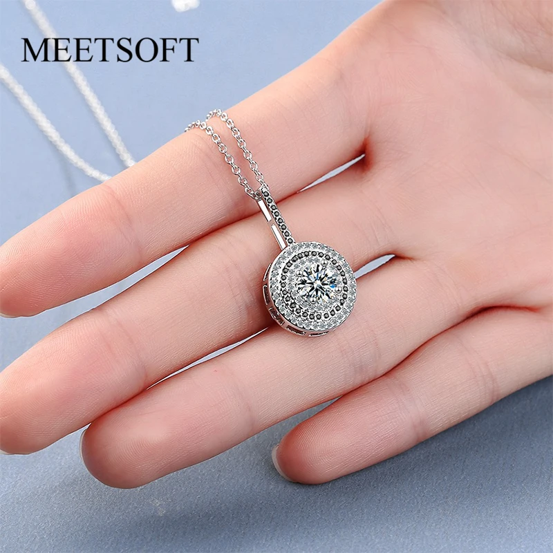 

MEETSOFT, винтажное минималистичное ожерелье из стерлингового серебра 925 пробы с круглым цирконом, Чокеры для женщин, классические ювелирные изделия для вечерние, Прямая поставка