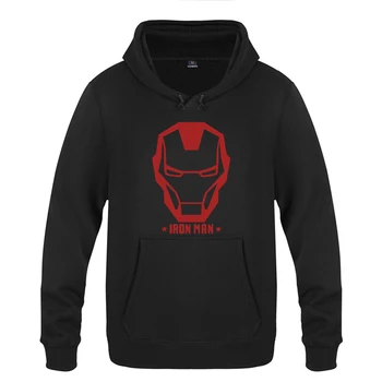 

Armored Avenger Helmet Iron Man Hoodies Men Fashion Men's Long Sleeve Pullover Fleece Hooded Sweatshirts Coat