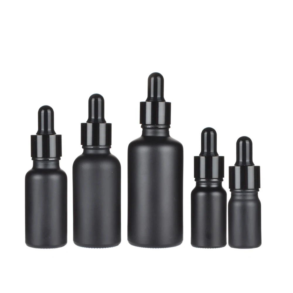 

5ml 10ml 15ml 30ml 50ml 100ml Reagent Eye Dropper Drop Black Glass Aromatherapy Liquid Pipette Essential Oil Refillable Bottles