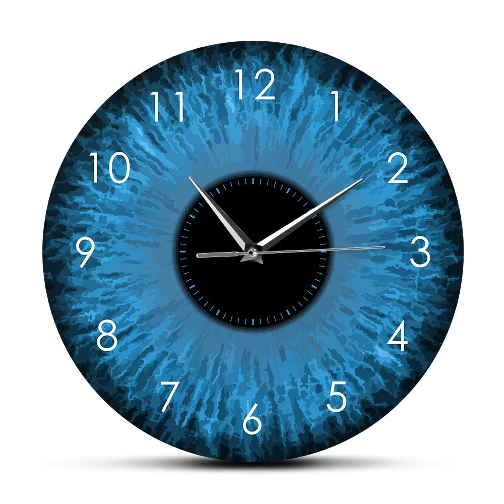 Blue Eyeballs Wall Clock No Frame  