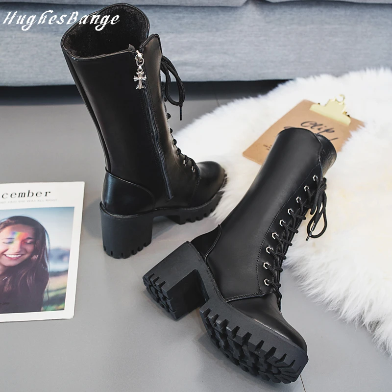 Модные ботинки женские винтажные Ботинки martin сезон осень-зима новый стиль