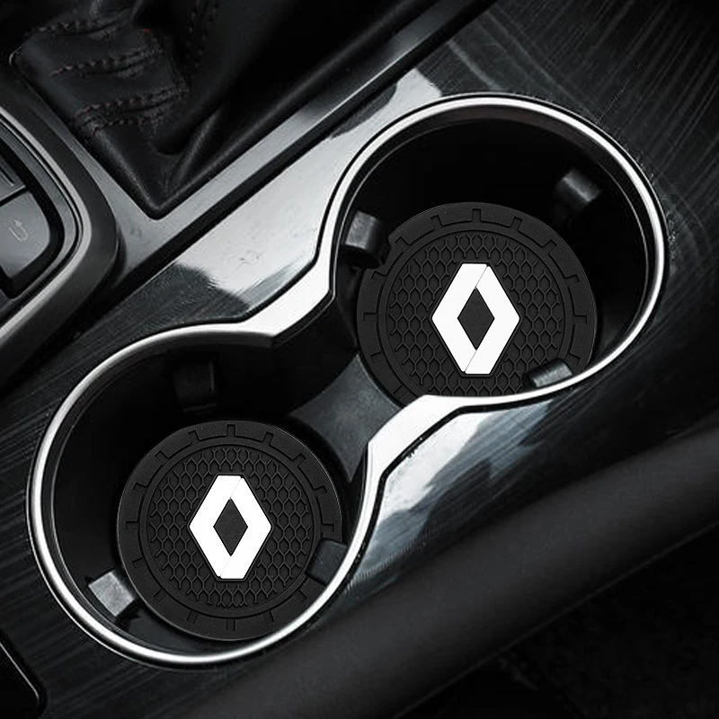 

2pcs Car anti-slip pad Cup Holder Mat Pad Bottle Decoration For Renault Megane 2 3 Duster Logan Clio Laguna 2 Captur Auto Goods