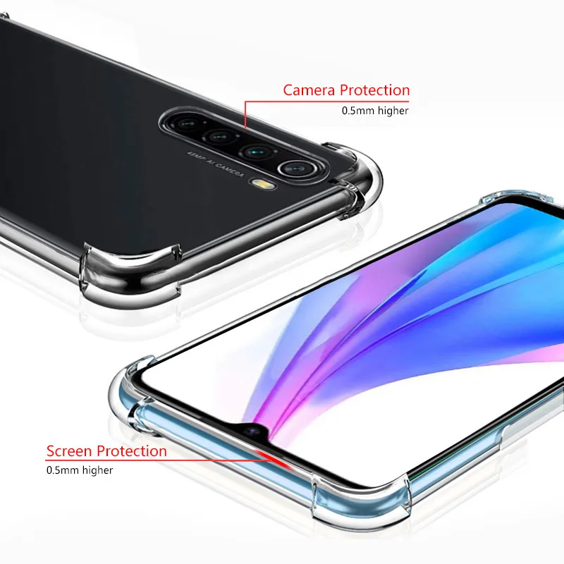 Подушка безопасности противоударный чехол+ стекло для Redmi Note 8 t 8 pro силиконовый чехол для телефона Защита экрана для Redmi Note 8 t 8pro стеклянный чехол s