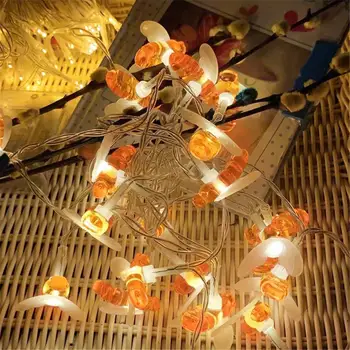 

6M 40 LED String Light IP65 Waterproof Cute Honey Bee String Fairy Lights Decorative Lamp for Garden Fence Lawn Porch Yard