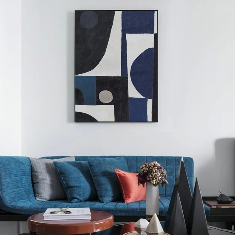 

Large Size Living Room Decorated Canvas Painting Abstract Geometric Art Hand-painted Oil Painting Home Decorative Painting