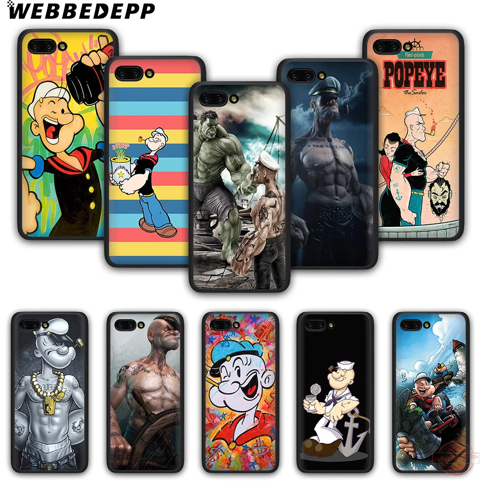 WEBBEDEPP Popeye модные чехлы для мобильного телефона из мягкого силикона чехол Honor 6A 7X 8X