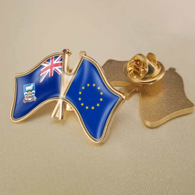 Европейский союз и Фолклендские острова перекрестные двойные фотообои брошь |