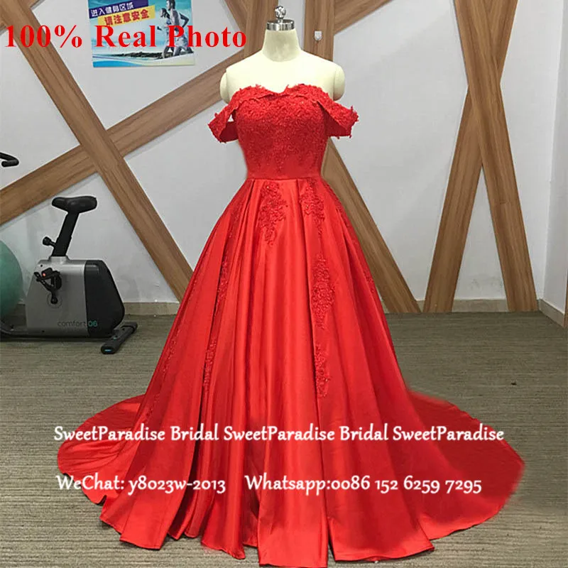 Online Prinzessin Rot Quinceanera Kleider Mit Appliques Perlen Off Schulter Vestido 15 Anos Lange Süße 16 Prom Kleid Für Mädchen