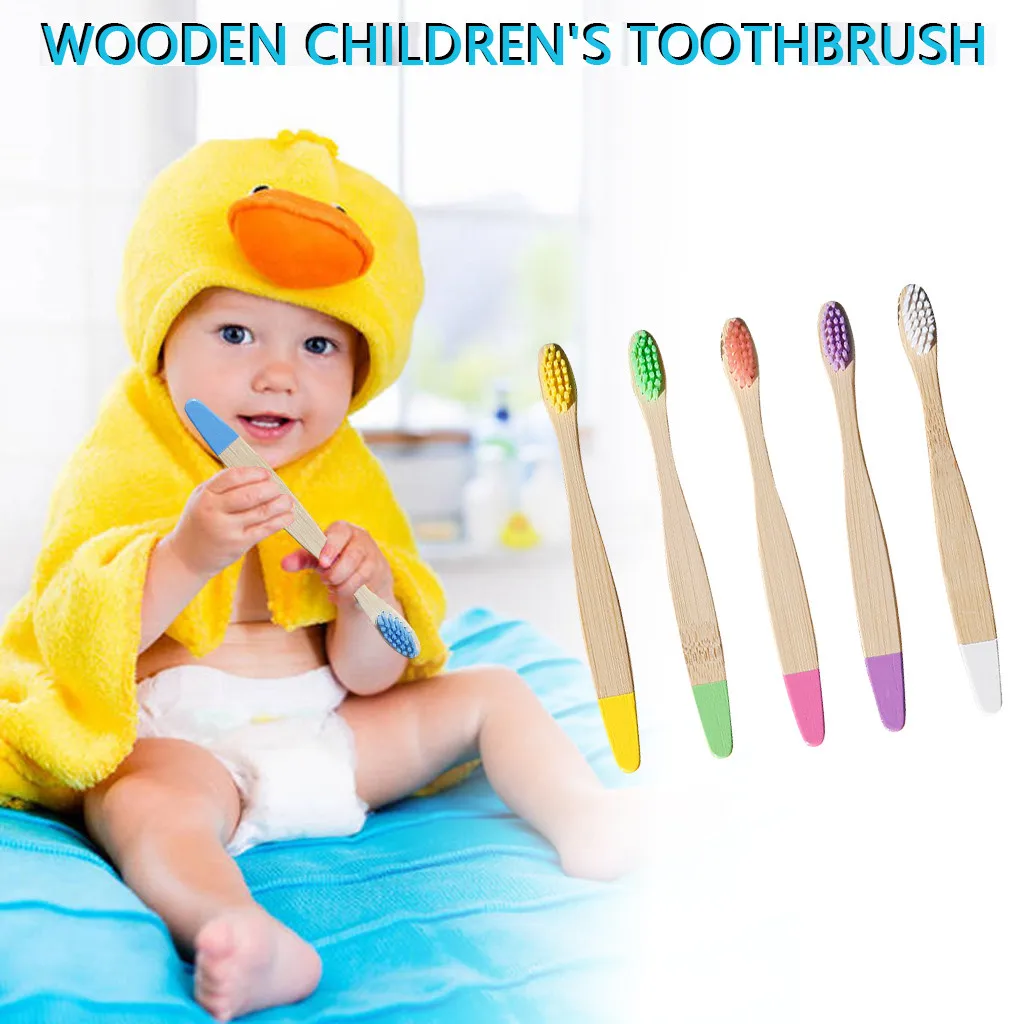 5/10 Упаковка, детская Экологически чистая бамбуковая зубная щетка es из мягкого волокна, экологически чистая градабельная зубная щетка для ухода за полостью рта, зубная щетка, clueador#1223
