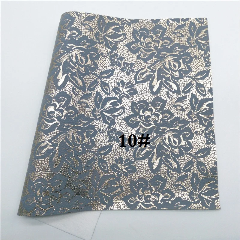 Glitterwishcome 21X29 см A4 размер винил для бантов с цветочным принтом искусственная ткань, синтетическая кожа листы для бантов, GM544A - Цвет: 10