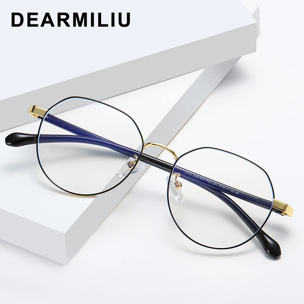 DEARMILIU, новинка, синий светильник, блокирующие очки, металлическое плоское зеркало в раме, унисекс, винтажные классические очки для чтения, gafas 2123