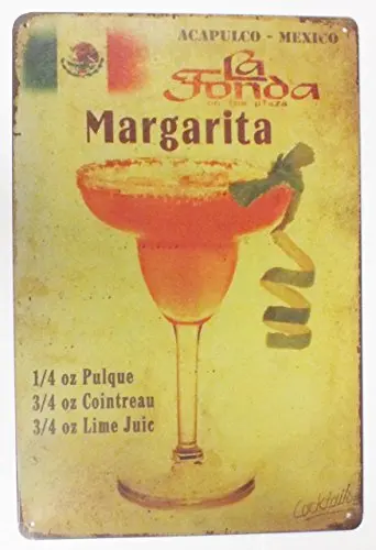 181 Margarita Оловянная металлическая табличка для бара, паба, винтажный Ретро Настенный декор, плакат, домашний клуб, таверна, настенная дверь, металлическая живопись, жестяная вывеска, Настенный декор - Цвет: 181 Margarita
