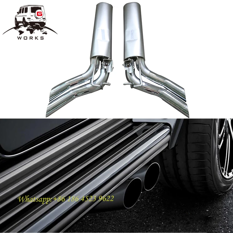 

W464 B design exhaust system with valve for 2019y g wagon G63 G500 exhaust tips W463A mufflers