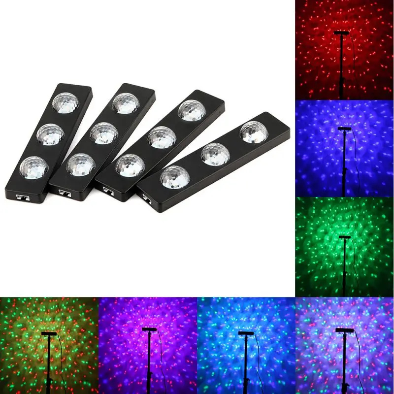 Светодиодный светильник RGB для салона автомобиля 4 цвета декоративные