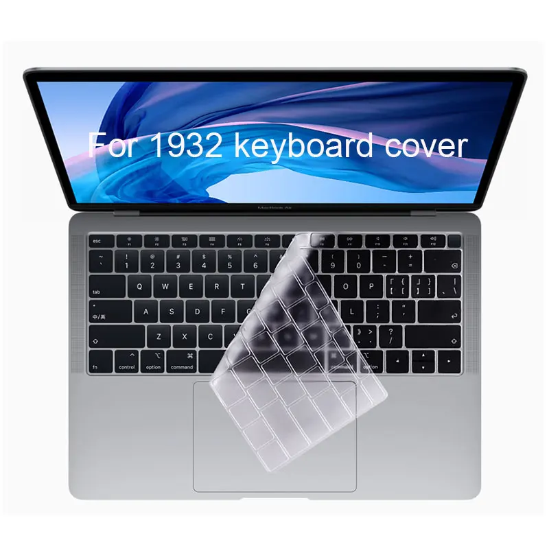 Mosible крышка клавиатуры для Apple Macbook Air 13 A1932 с дисплеем retina Touch ID английская кожа протектор силиконовая модель США