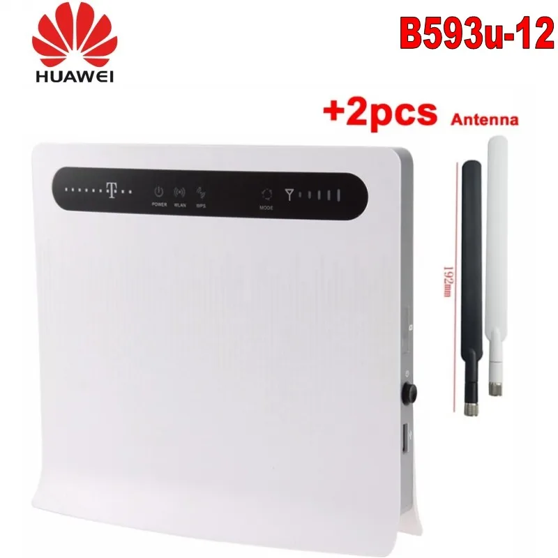 Абсолютно разблокированный huawei B593 B593U-12 4G LTE FDD wifi беспроводной маршрутизатор и двойная 49dBi антенна 3g& 4G