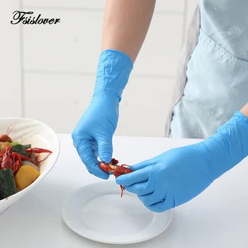 

100pcs Disposable Latex Gloves White Non-Slip Acid and Alkali Laboratory Rubber Latex Gloves Household Cleaning Products