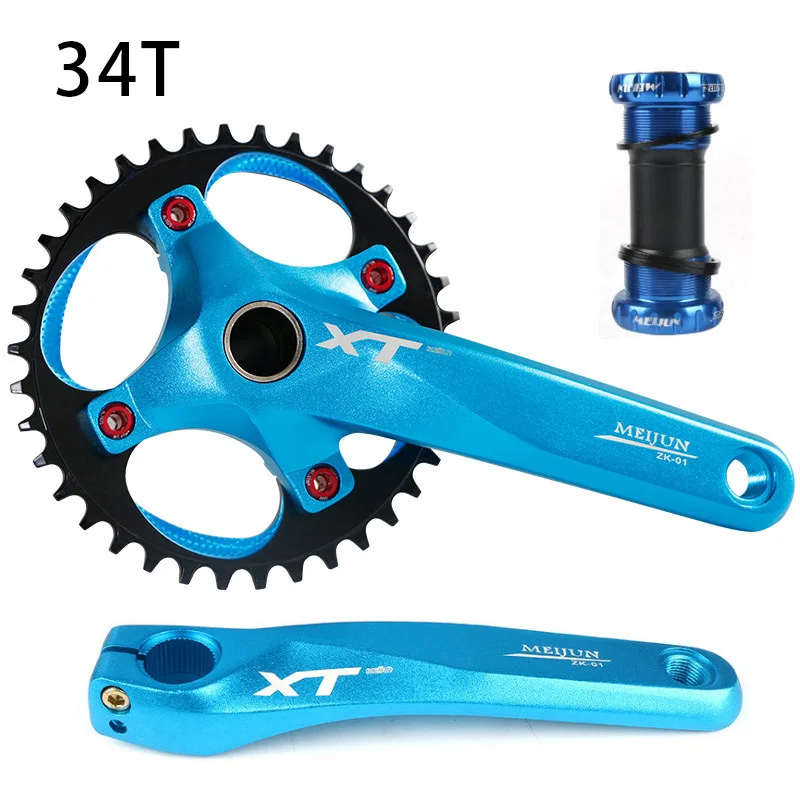 MEIJUN MTB велосипед горный велосипед цепь 34 T-38 T W/Нижний Кронштейн Cranks набор