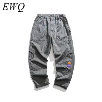 

EWQ / men's wear 2020 spring summer casual Pants Personality patchwork Pocket Decoration Overalls loose trousers 9Y928