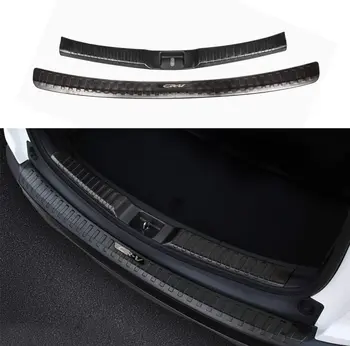 

2Pcs Fit for Honda- CRV CRV- 2017-2020 Stainless Steel Car Accessories Outer Rear Bumper Plate Sill Cover Trim Protector - Black