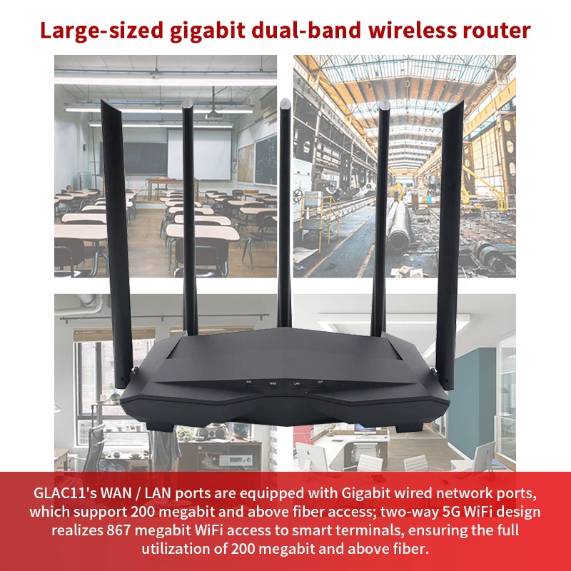 Wi Fi маршрутизатор JSMAX JSAC11 AC1200M Gigabit 2 4 ГГц|Беспроводные роутеры| |