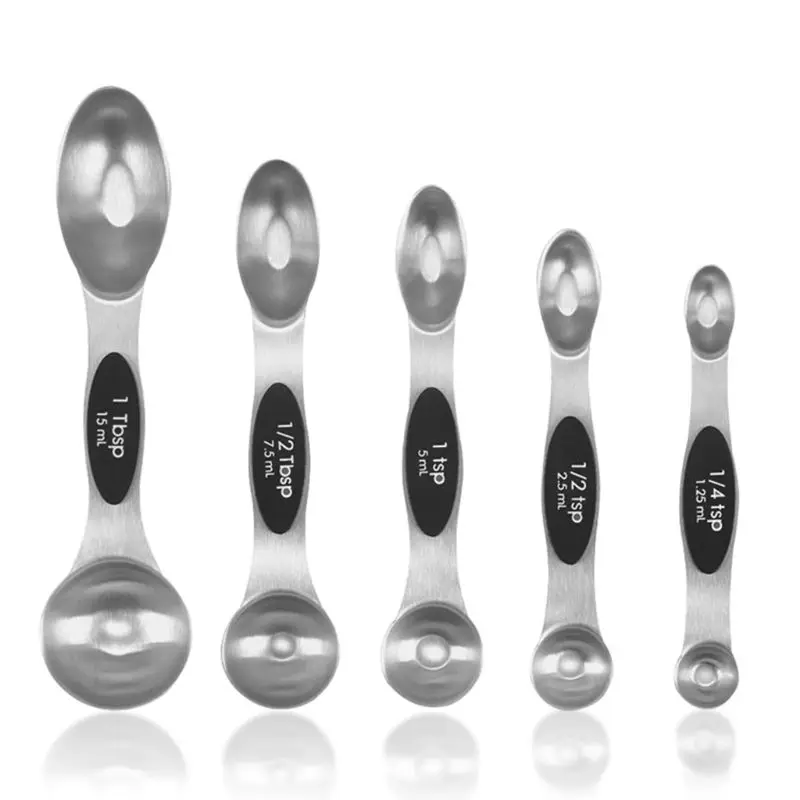 5 Count Magnetic Measuring Spoon Set Stainless Steel Measuring spoon Used in the kitchen baking Cooking essential TSP