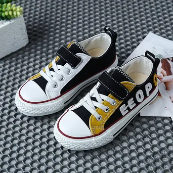 

Kids Shoes Canvas Low Top Color Patchwork Children's Sneakers Boys Girls Casual Shoes Korean Letter Shoes Footwear for Children