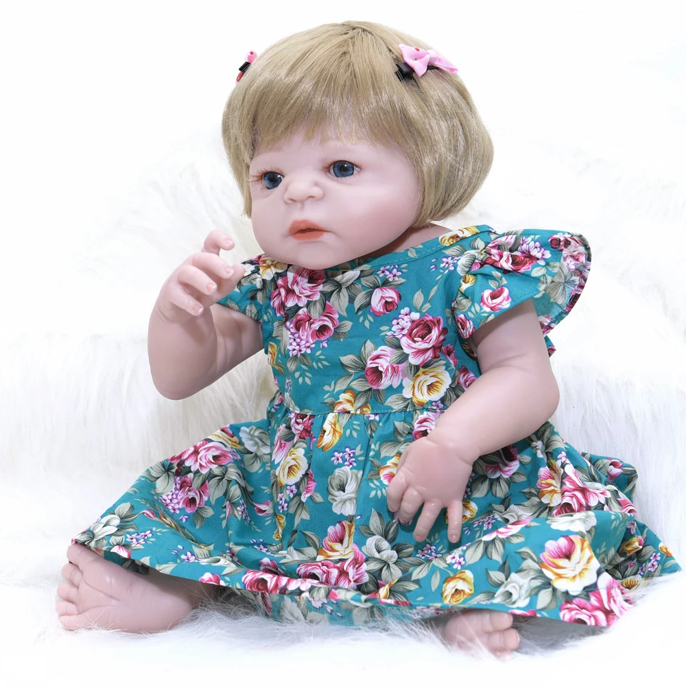 55 см мягкий полностью силиконовый корпус Винил реалистичный Bebe Reborn Baby Doll Лидер продаж куклы прекрасный Playmate детский подарок на Рождество