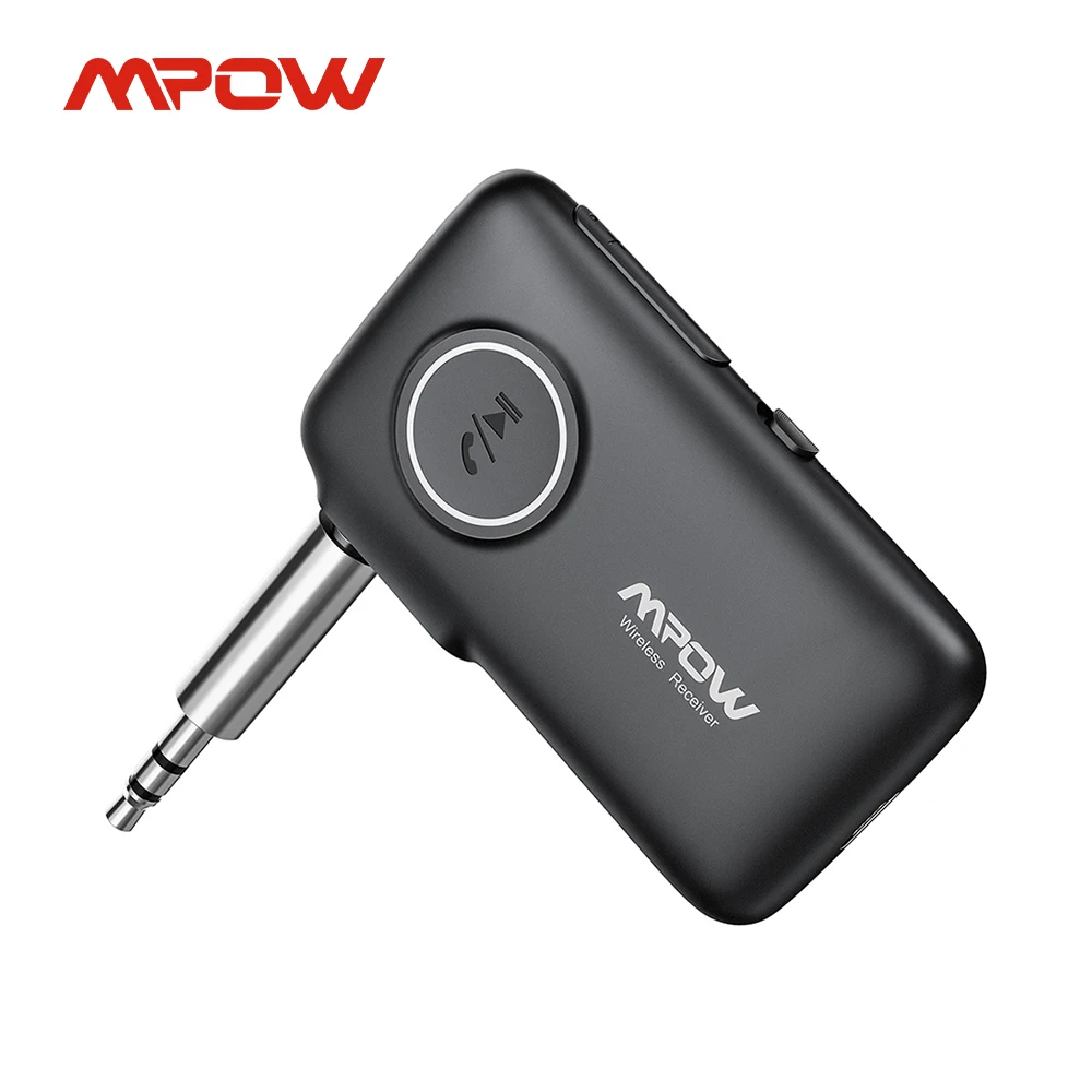 Mpow BH298 Wireless Bluetooth 5.0 Receiver with 16H Playing Time 30m/66ft Operation Range For AUX Car Wired Headphone/Sperakers - ANKUX Tech Co., Ltd