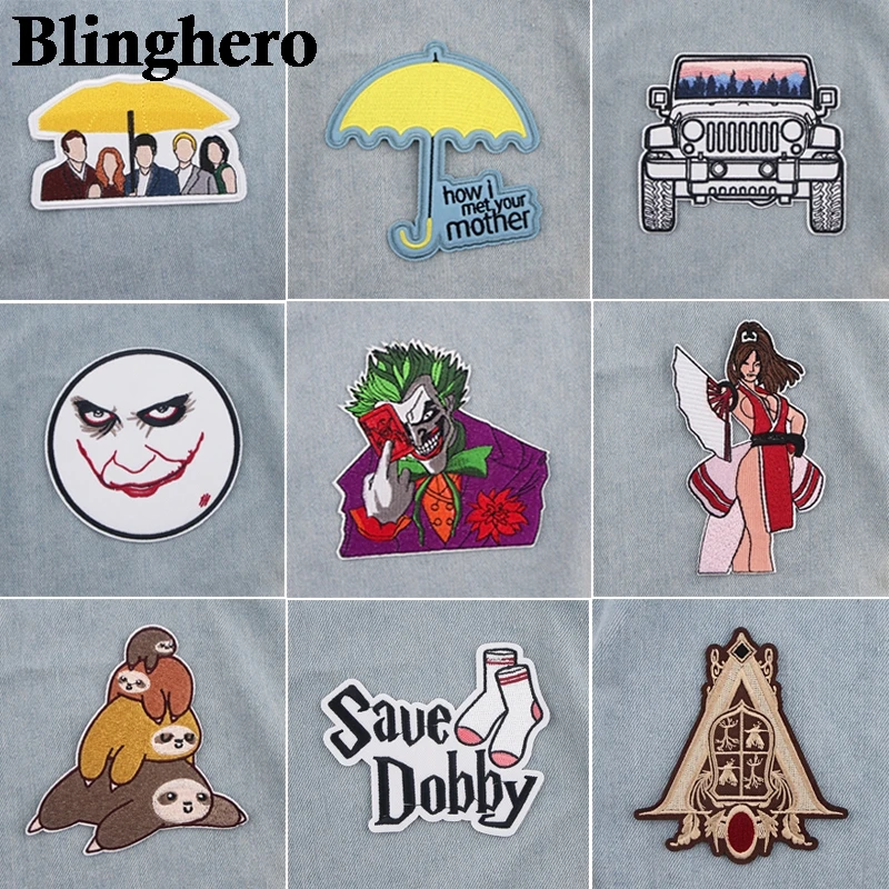 

CA1093 HIMYM Cartoon Patches Punk Clothing Accessories on Clothing Applique Accessories Funny Clown Patches Iron 1 Pcs Blinghero