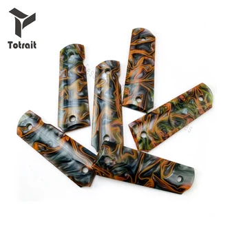 

TOtrait 2Pieces 1911 Grips C-Tek Honeycomb Pattern Resin Handle Grips Patch Custom Grips CNC Handle Grips