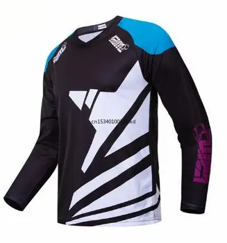 Camiseta de motocross para descenso, camiseta de manga larga para bicicleta de montaña, dh, mx, 2021