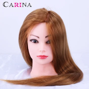 

80% Real Hair Mannequin Head For Hairstyles Hairdressing Head Hairdressers Training Dummy With Natural Hair Mannequins For Sale