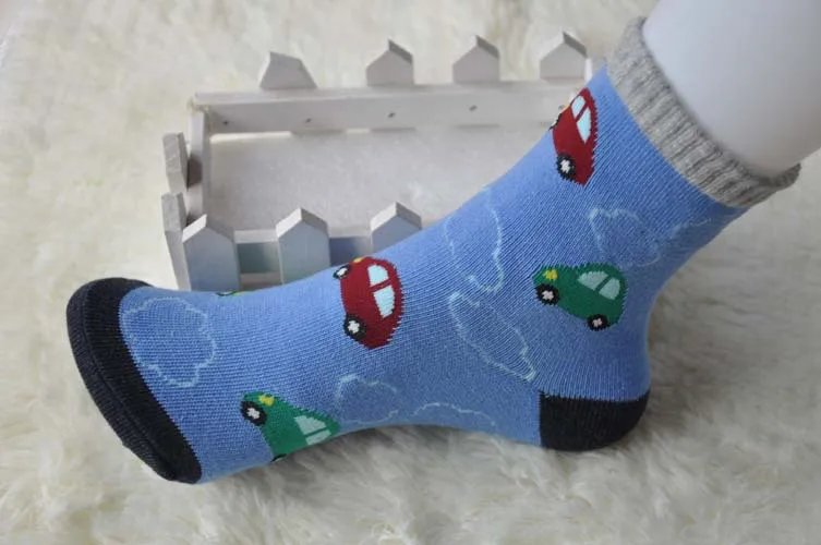 Recommended Nissen Anti-slip Floor Socks New Style Car Pattern Short Socks Cotton Cartoon BOY'S Socks Cute Newborns Socks