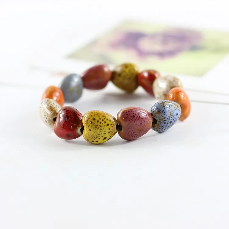 

Bracelets for Women boho Accessories Charm Bracelet luxury Ethnic Style Flower Glaze Ceramic Beads Bracelet Ladies Jewelry Gift