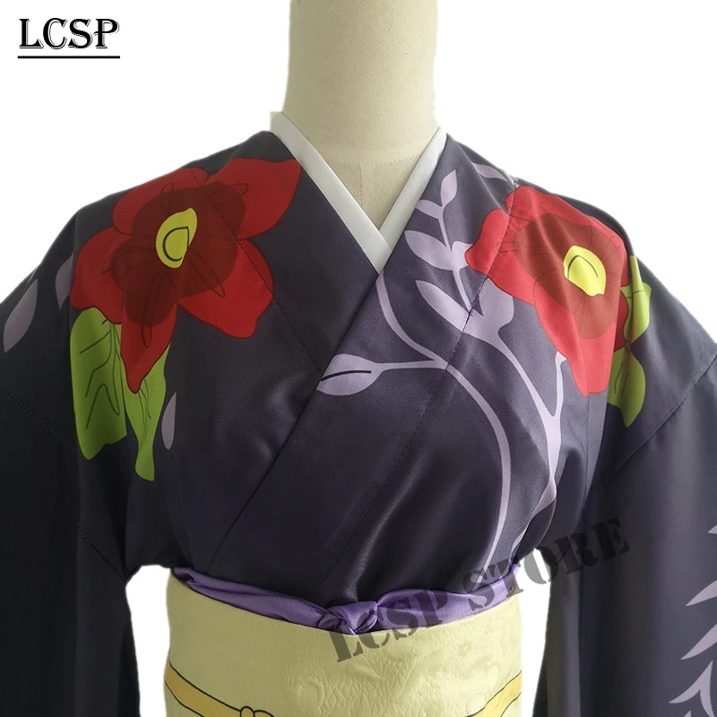 LCSP, Demon Slayer Kimetsu no Yaiba Tamayo, косплей костюм, японское аниме кимоно, полный комплект униформы, костюм, одежда