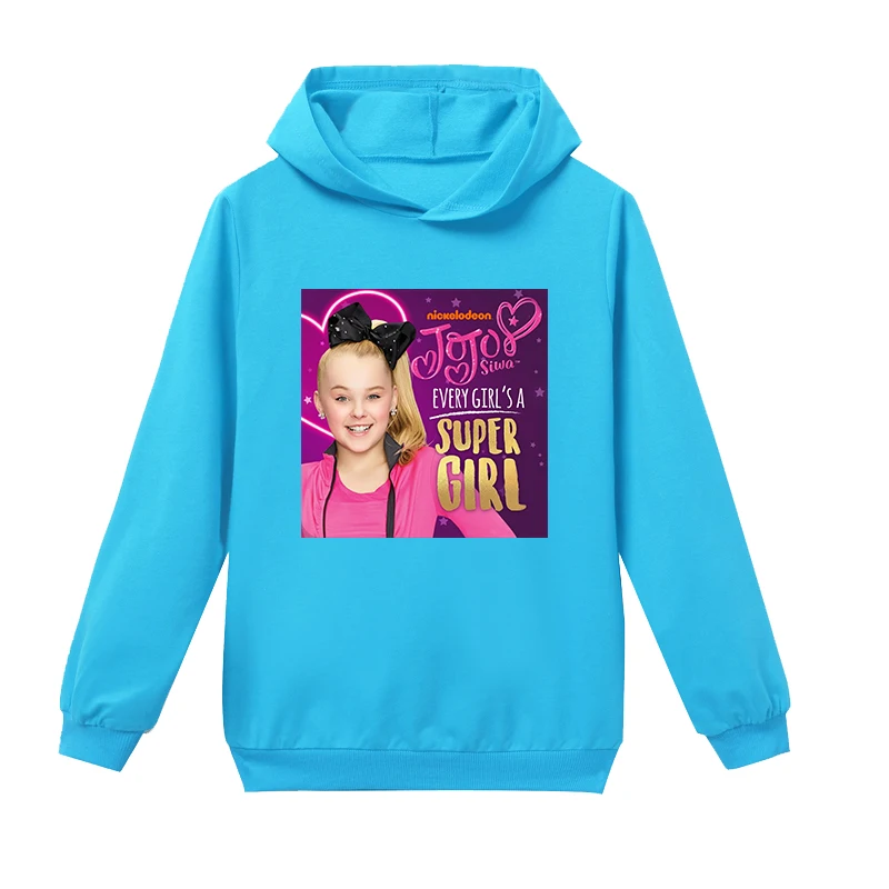 Одежда для девочек, толстовки с капюшоном JoJo Siwa, одежда для детей, хлопковая футболка, топы для малышей, футболки, Рождественский свитер, штаны, пальто - Цвет: H1291