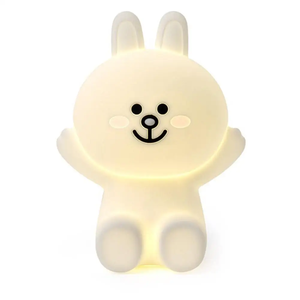 Creative Cute Cat LED Night Light For Children Baby Kids Multicolor Silicone Bedside Lamp Touch Sensor Tap Control La | Освещение