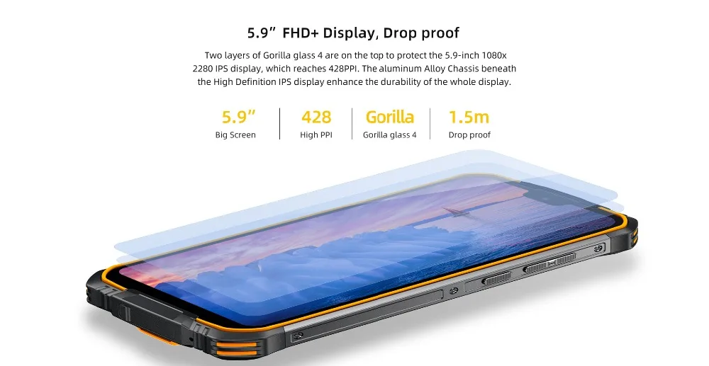 DOOGEE S68 Pro IP68 водонепроницаемый мобильный телефон Helio P70 Восьмиядерный 6 ГБ 128 Гб Беспроводная зарядка NFC 6300 мАч 12V2A зарядка 5,84 дюймов