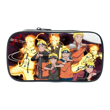 

Naruto Kids Stationery Bag Kakashi Children Boy Girl Kid Pencil Case Uchiha Sasuke Fashion New Cute High Quality School Supplies