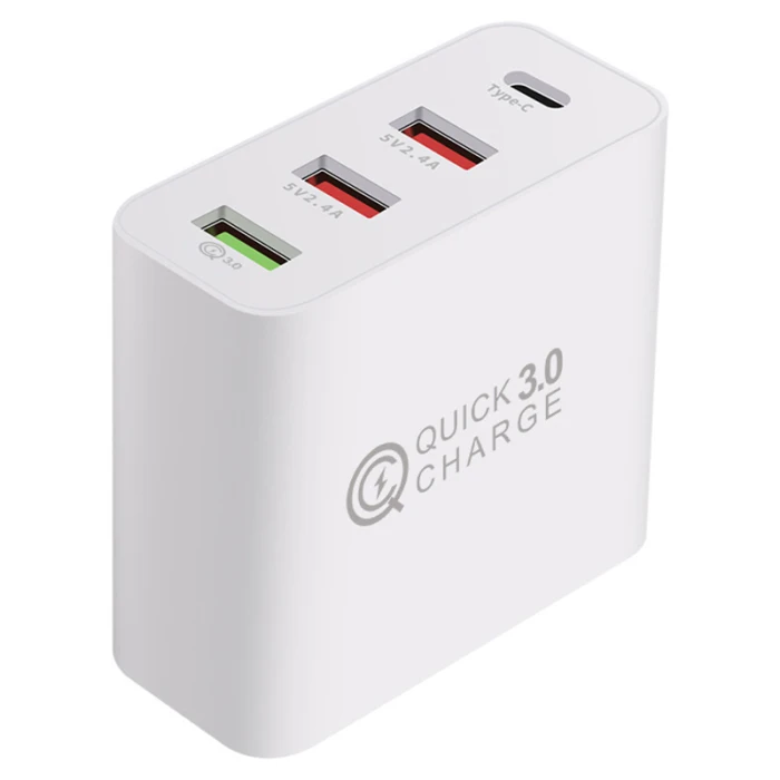 4-Порты и разъёмы USB Зарядное устройство адаптер быстрой зарядки QC3.0 для путешествий на мобильный телефон для быстрого настенного Зарядное устройство NC99