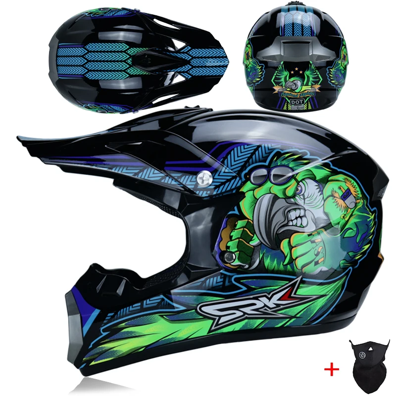 MSUEFKD Best Sell Offroad Mountain Full Face Motobiker Helmet Classic Bike MTB DH Racing Helmet Motocross Downhill Bike Helmet - Цвет: 3a