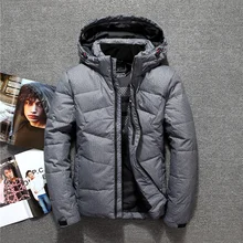 Красивая зимняя мужская куртка на утином пуху, популярная модная куртка с меховым воротником, Мужская Толстая Теплая мужская куртка на белом утином пуху, Jaqueta Masculina